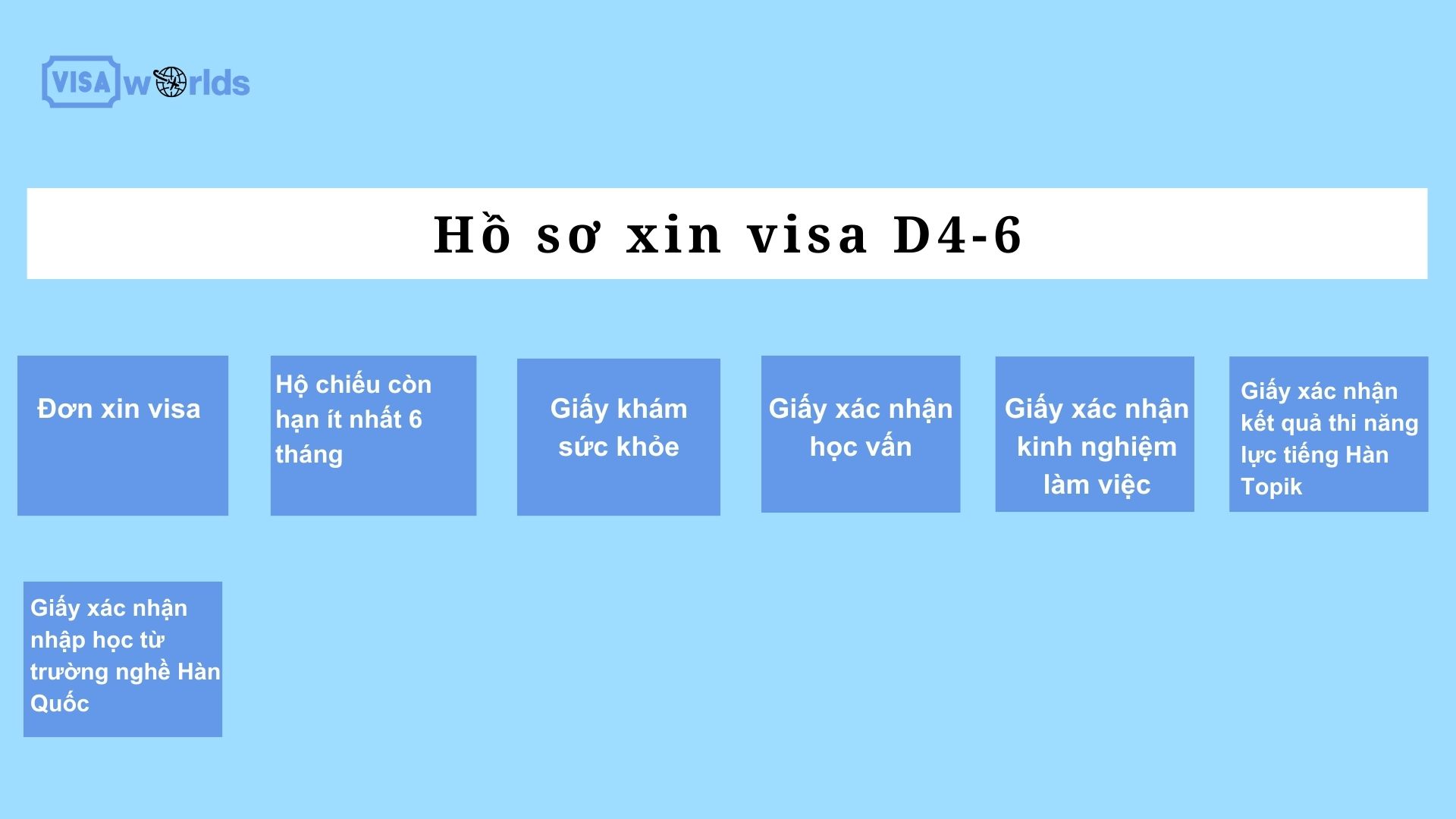 Hồ sơ xin visa D4-6