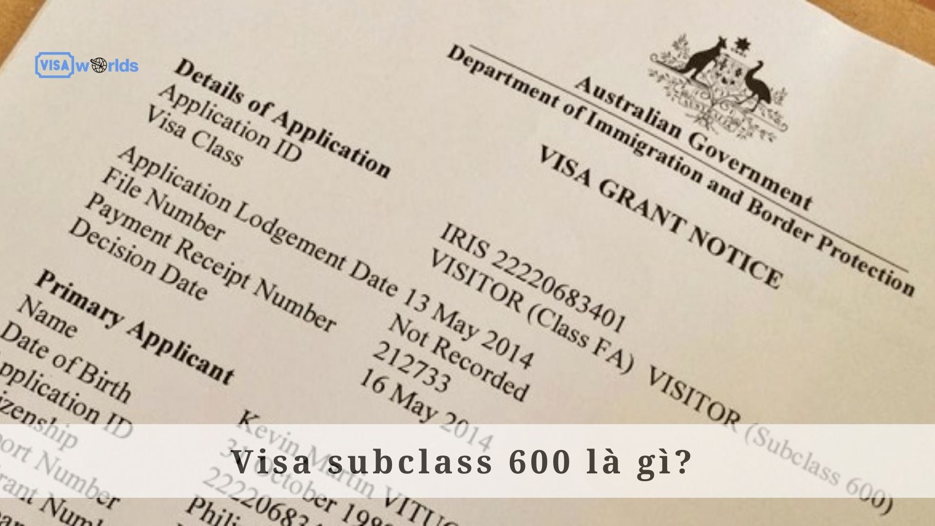 Visa subclass 600 là gì