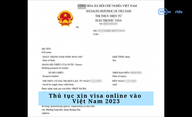 Thủ tục xin visa online vào Việt Nam 2023