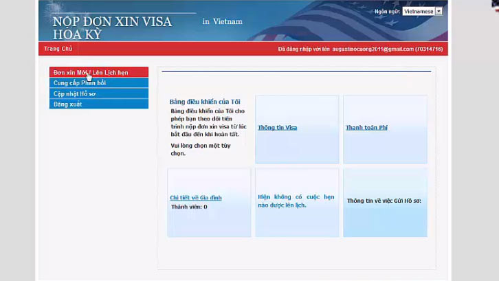 cách đóng tiền xin visa mỹ