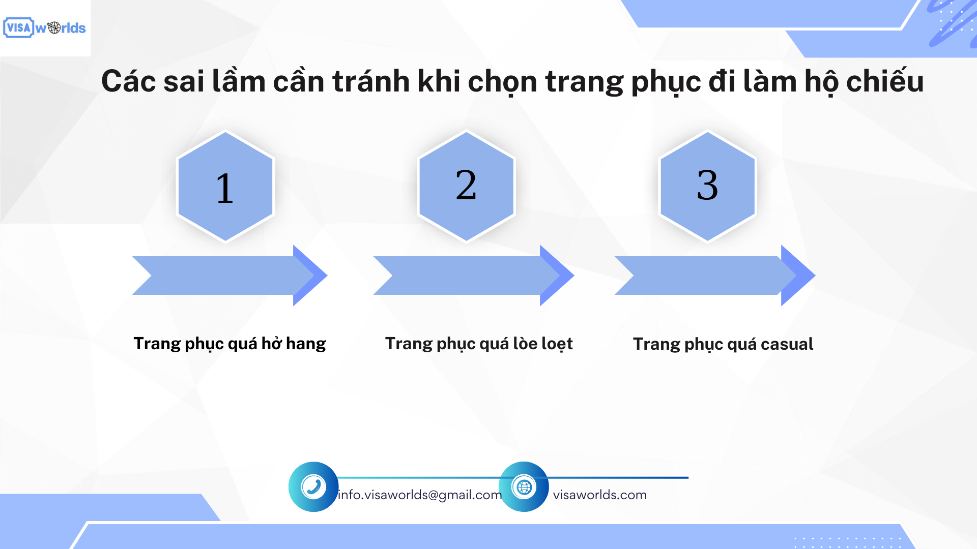 Các sai lầm cần tránh khi chọn trang phục đi làm hộ chiếu