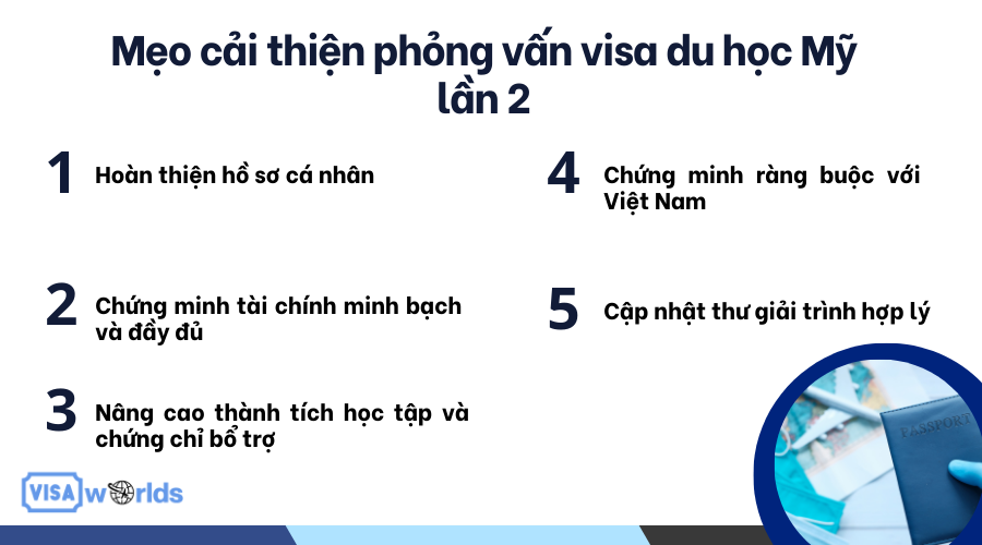 Mẹo cải thiện phỏng vấn visa du học Mỹ lần 2