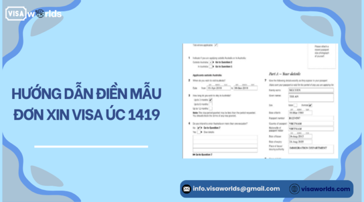 Hướng dẫn điền mẫu đơn xin visa Úc 1419