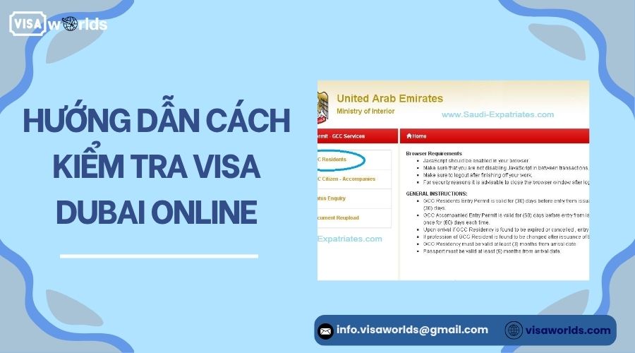 Hướng dẫn cách kiểm tra visa Dubai online