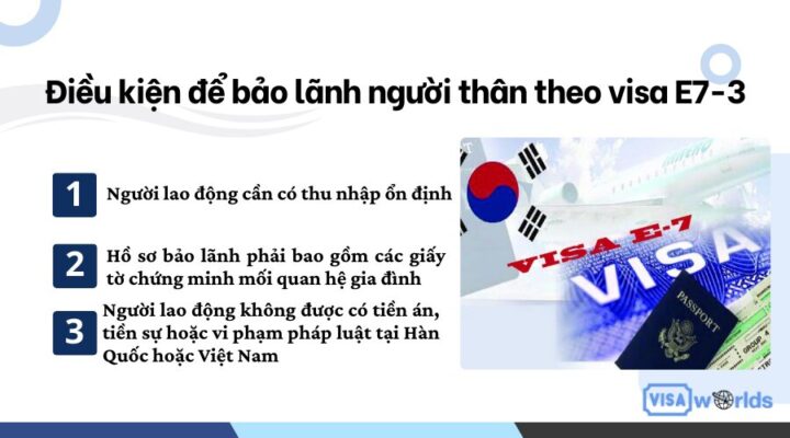 Điều kiện để bảo lãnh người thân theo visa E7-3