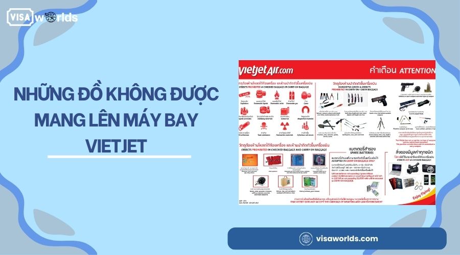 Những đồ không được mang lên máy bay Vietjet